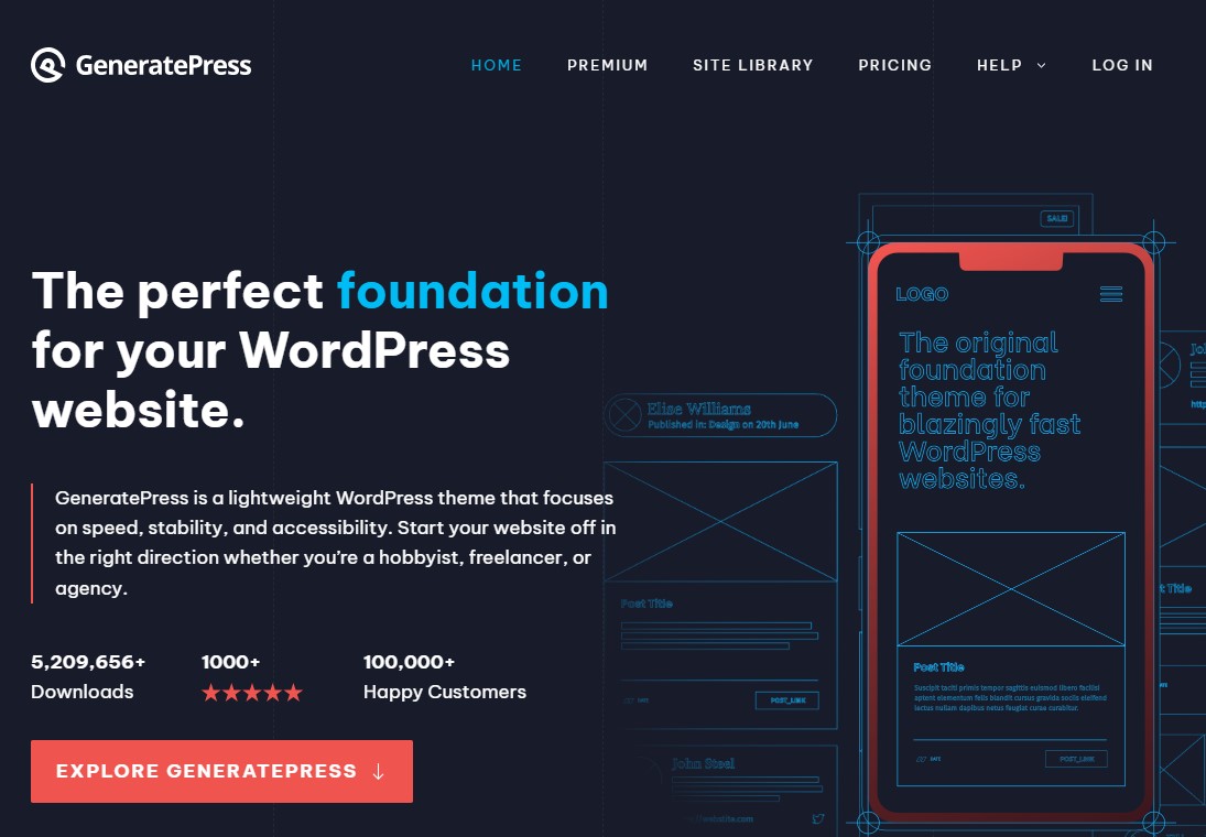GeneratePress - Hafif WordPress Teması