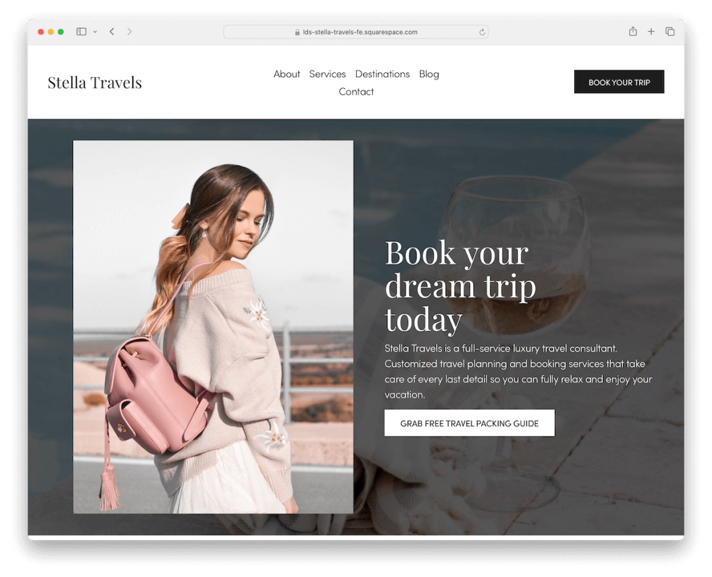 Modello per consulente Stella Squarespace