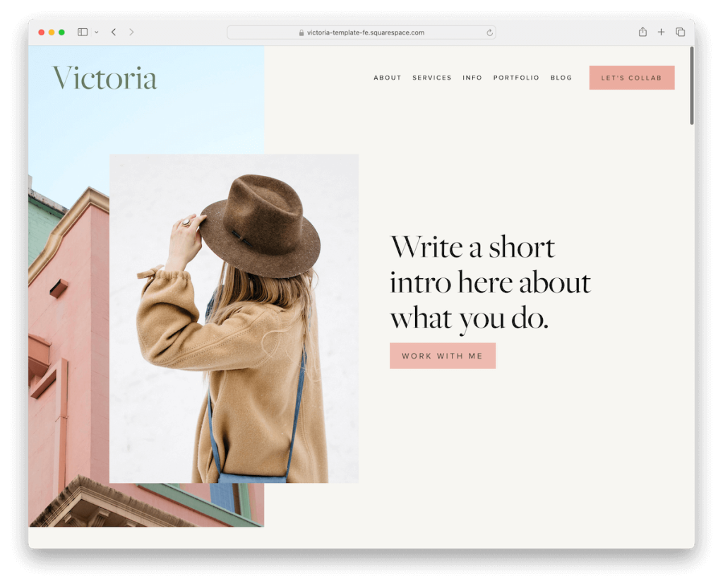 Шаблон консультанта Victoria Squarespace