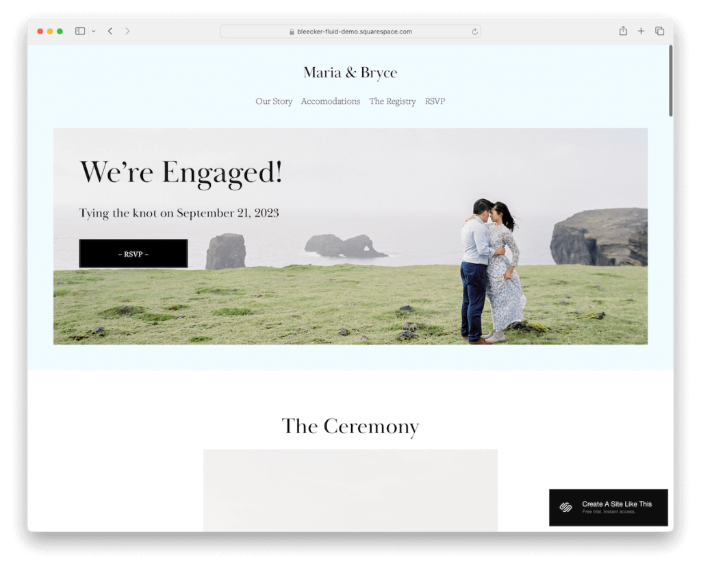 Bleecker-Squarespace-Hochzeitsvorlage