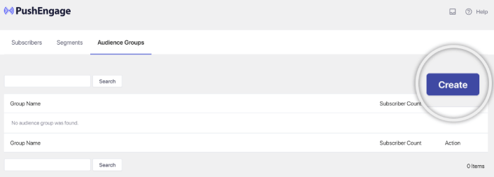 Grup Audiens di plugin PushEngage WordPress