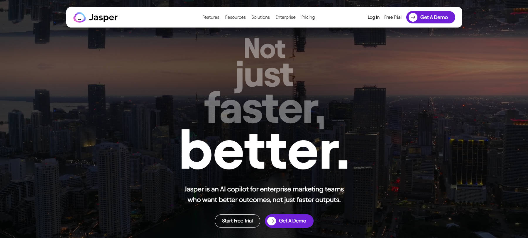 Jasper AI – Homepage – Januar 2024