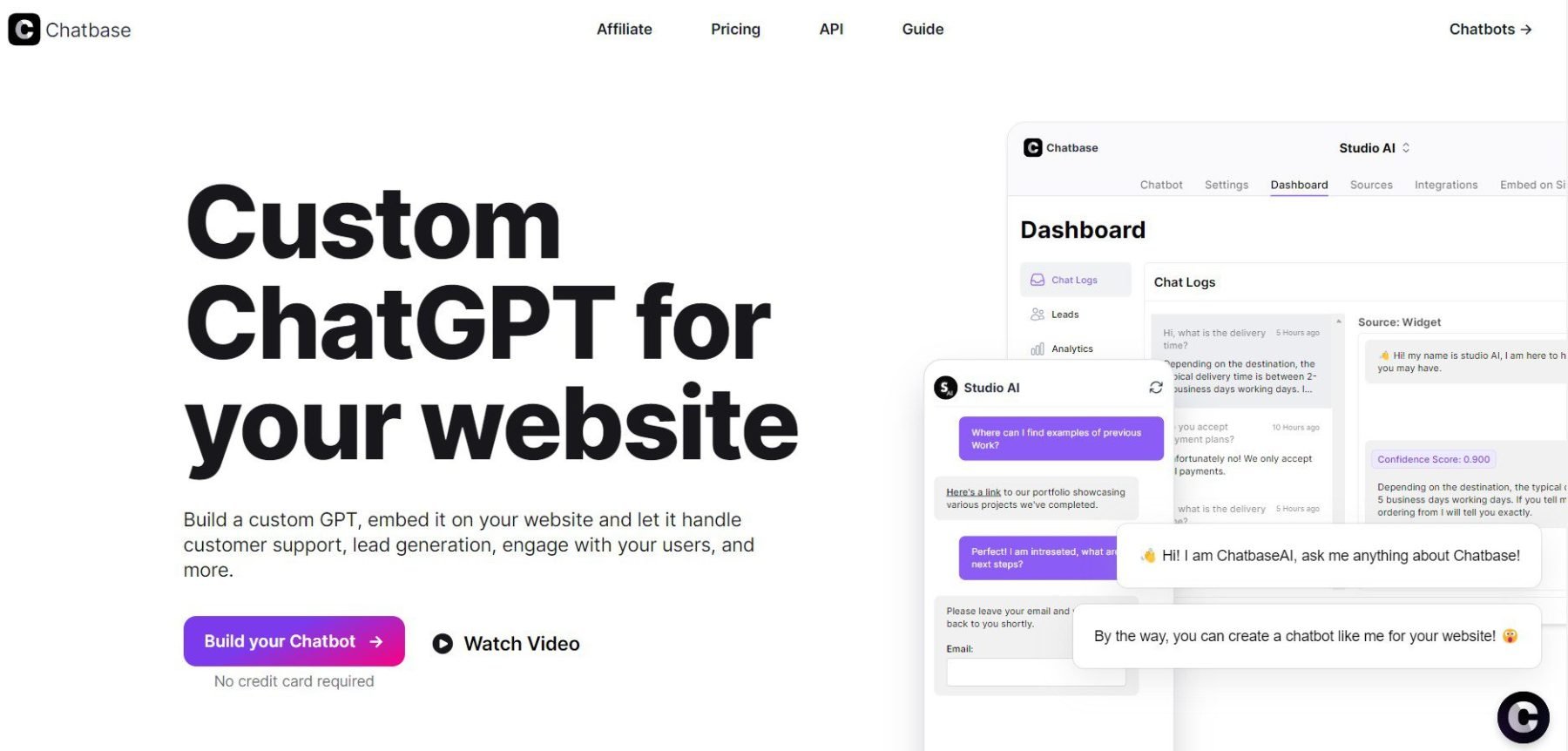 Chatbase - Home page - marzo 2024
