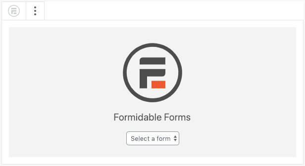 Formidable 用于发布表单的 WordPress 块