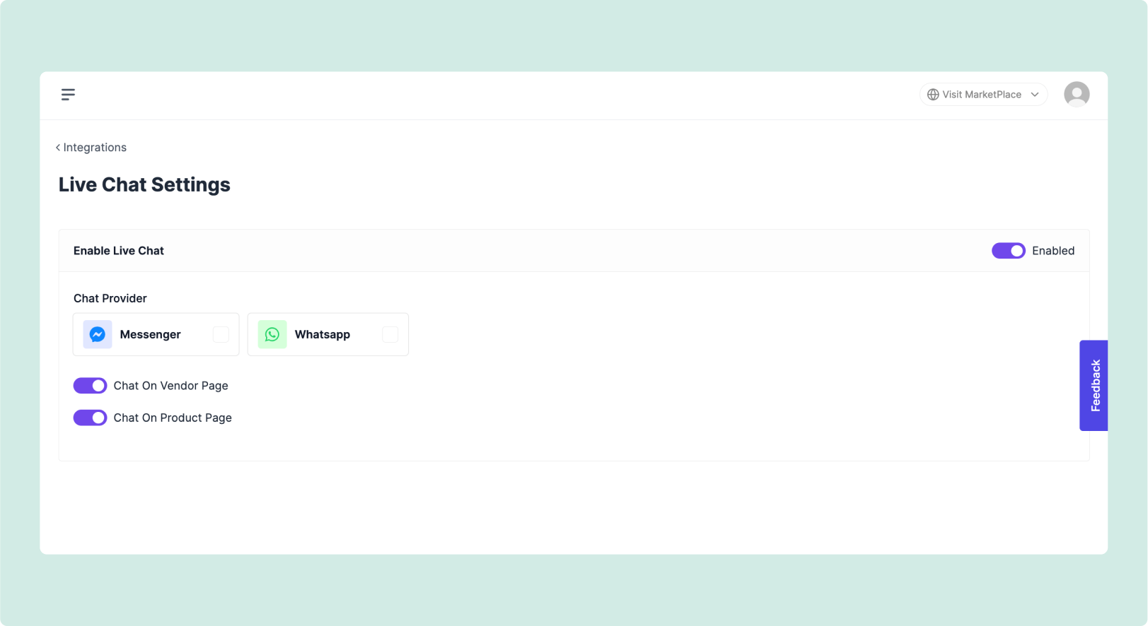Dokan Cloud를 소개합니다: 전자상거래를 위한 신뢰할 수 있는 파트너 4 A screenshot of live chat integration for Dokan Cloud