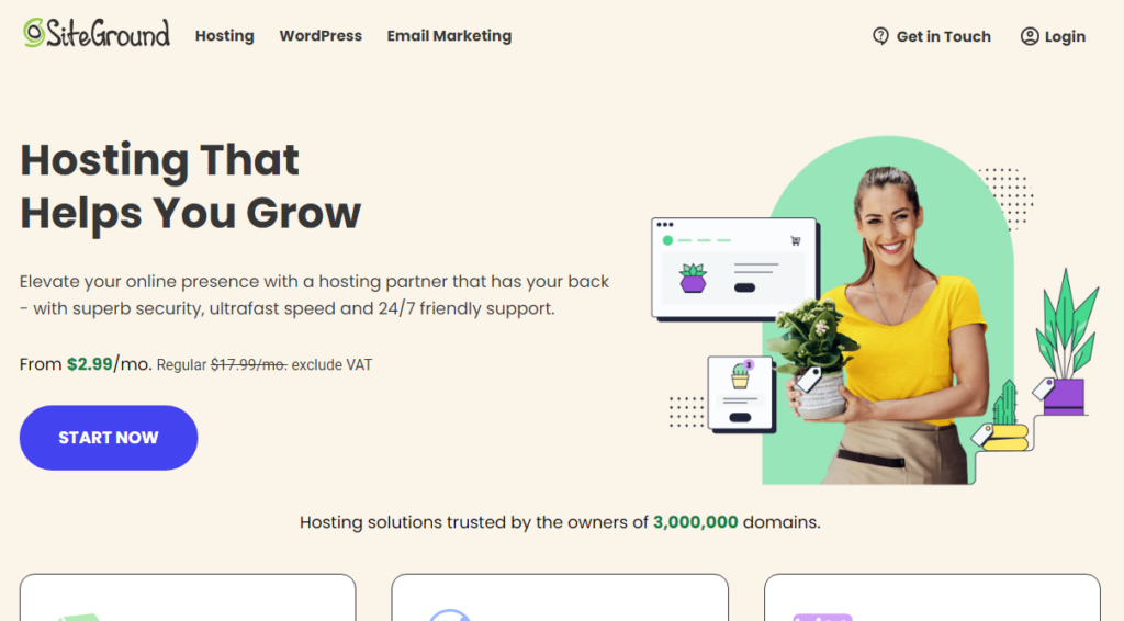 siteground — Prasowane alternatywy