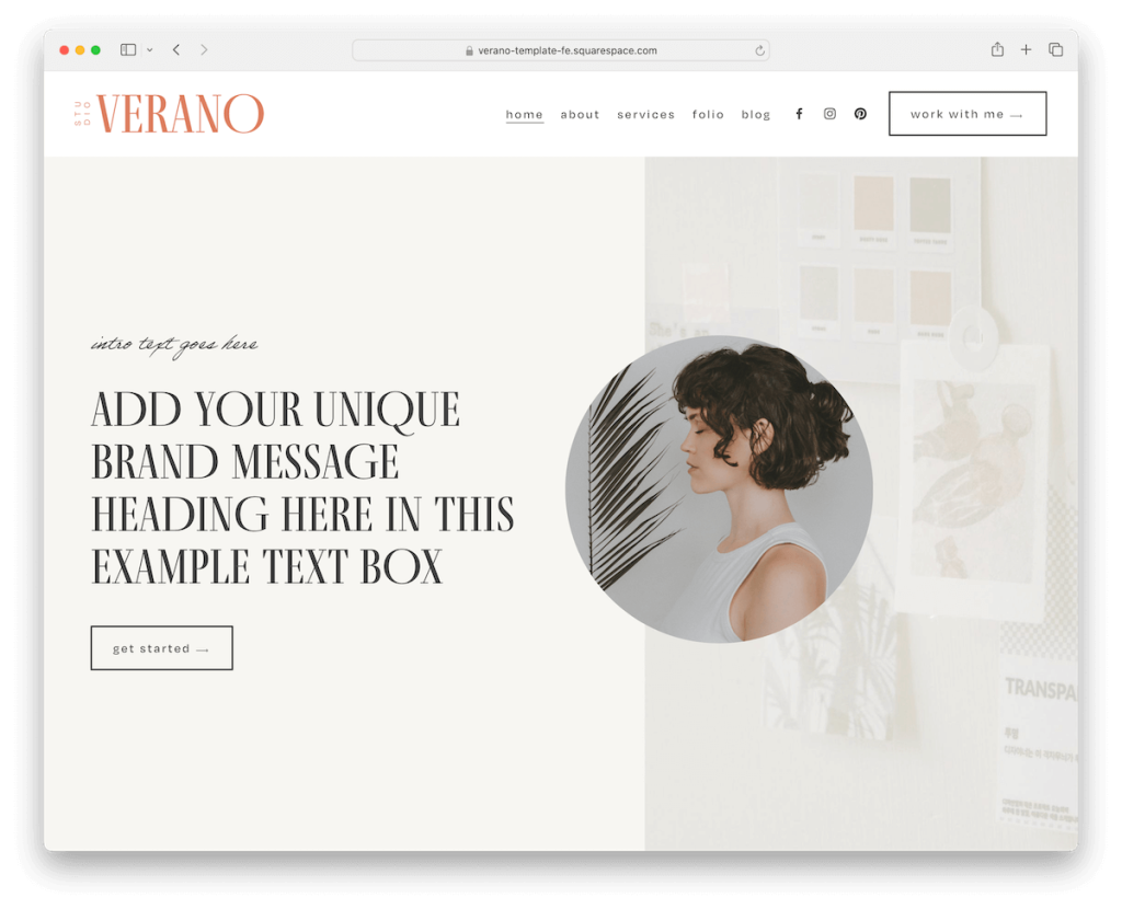 modèle de thérapeute verano squarespace