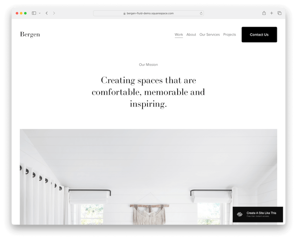 modèle de concepteur de squarespace de bergen