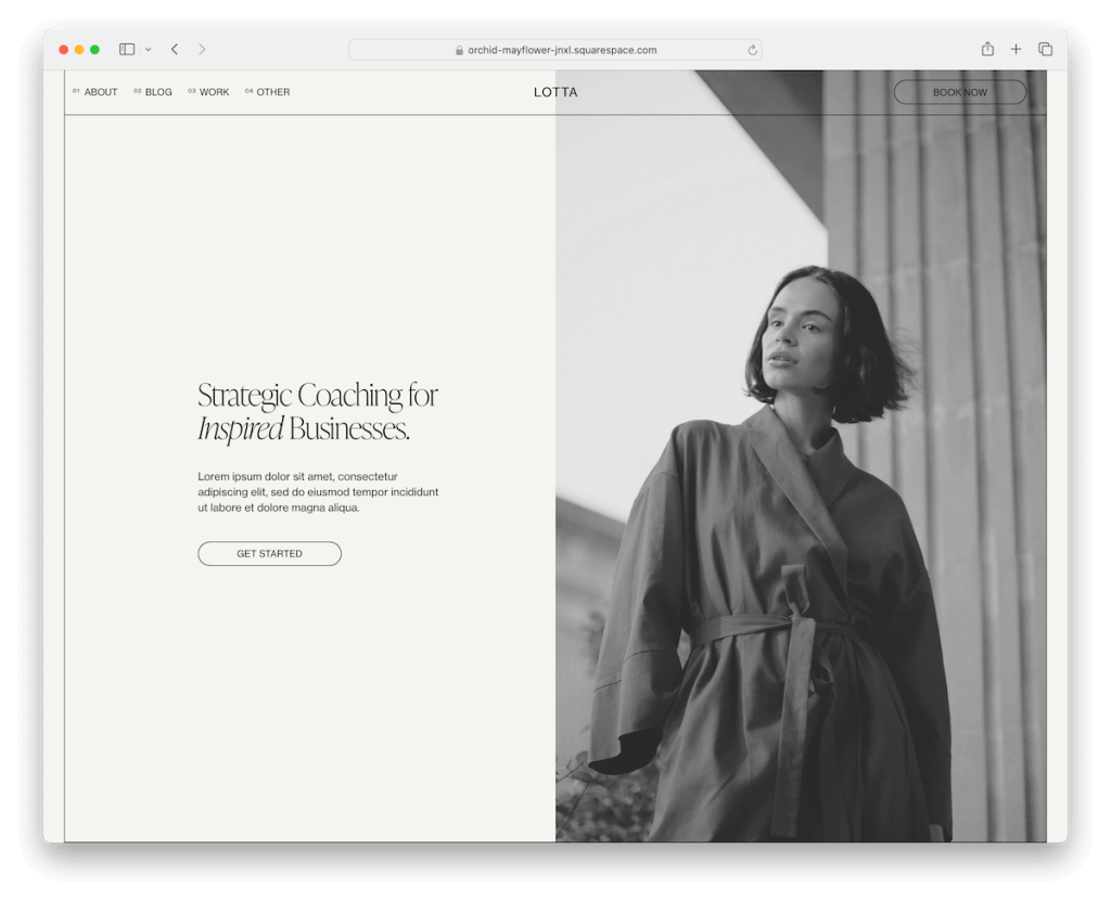 modèle de coaching lotta squarespace