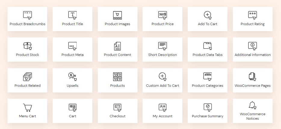 วิดเจ็ต Elementor WooCommerce