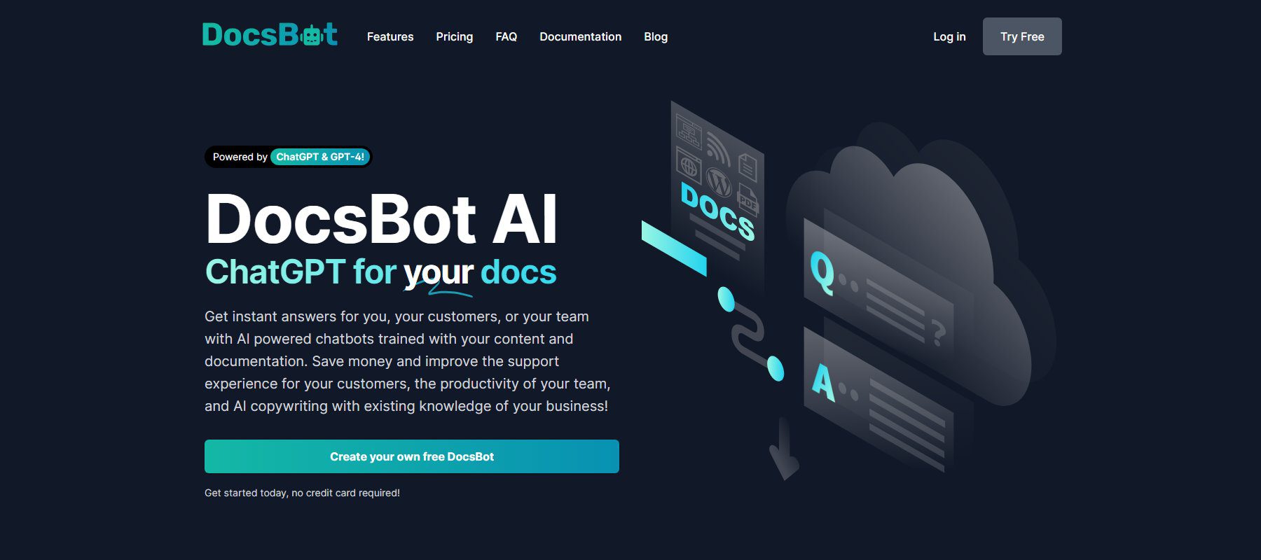 Docsbot - Pagina iniziale