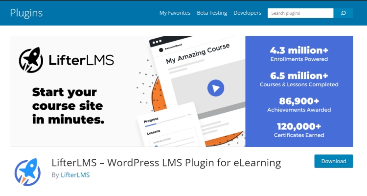 2024 年教育ウェブサイト向け 9 のベスト WordPress プラグイン 5 LifterLMS