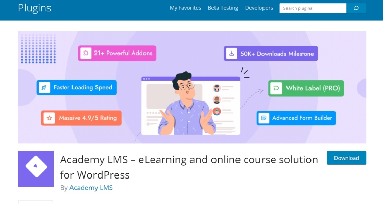 2024 年教育ウェブサイト向けのベスト WordPress プラグイン 9 7 Academy LMS
