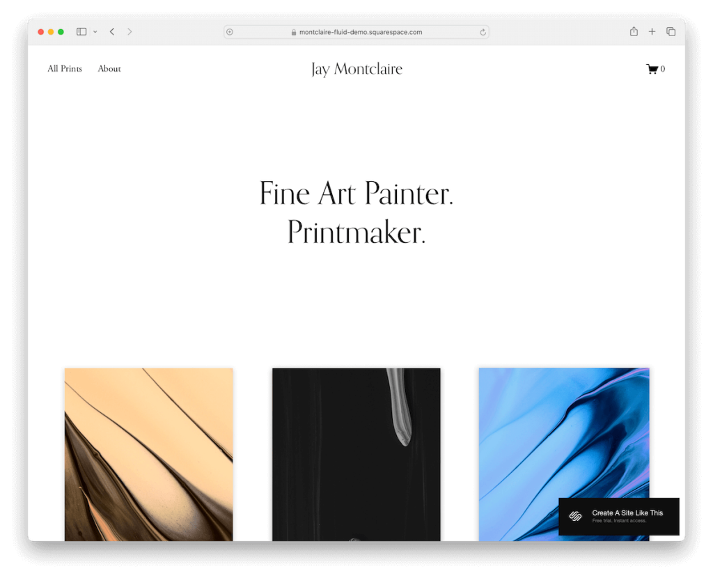 plantilla de lujo montclaire squarespace