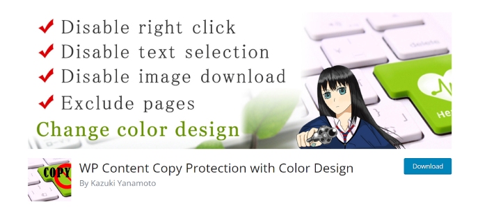 7 Plugin Perlindungan Konten WordPress 3 WP Content Copy Protection with Color Design