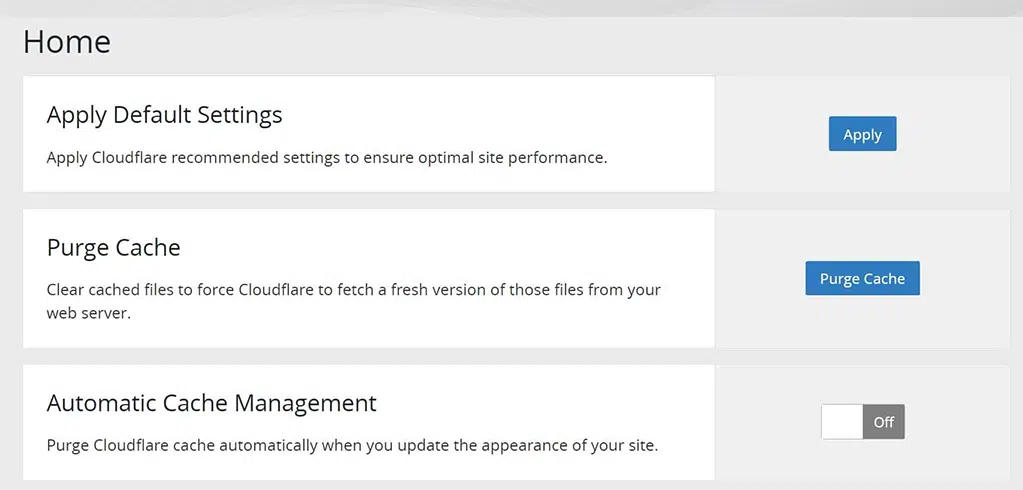 Automatic cache management