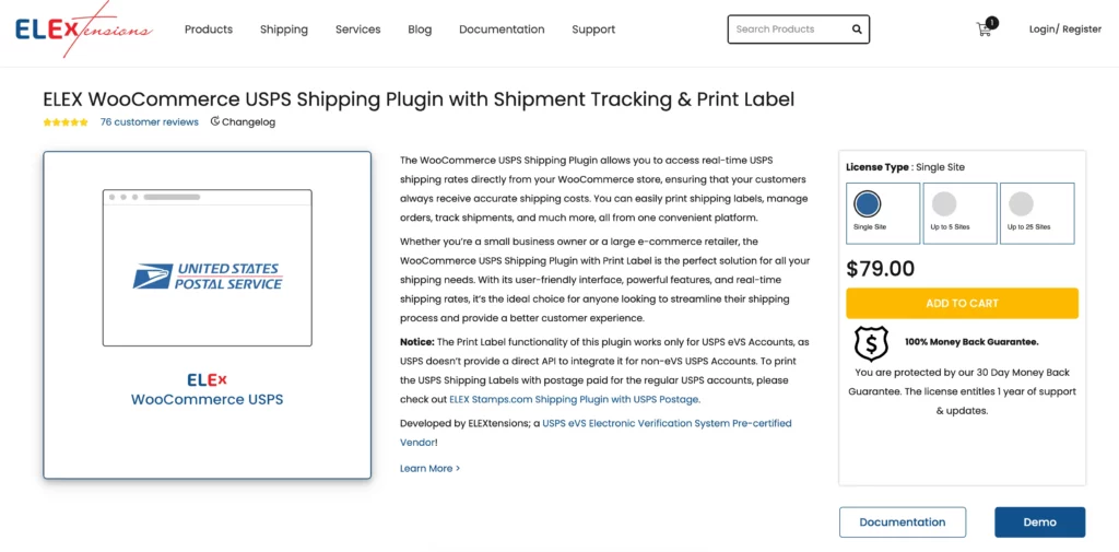 Plugin Pengiriman USPS ELEX WooCommerce - Harga