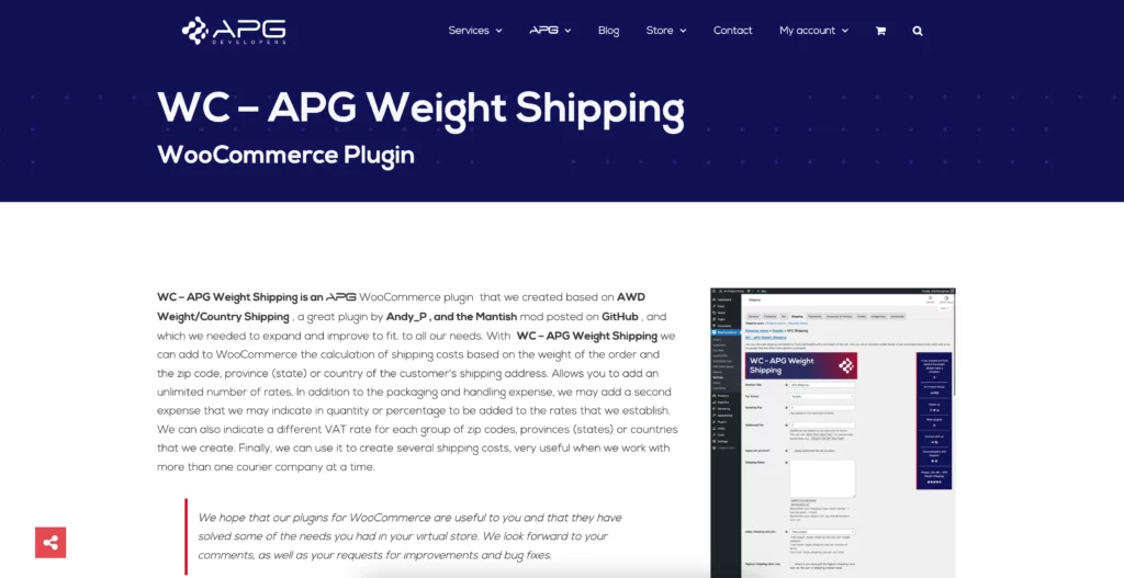 WC – Spedizione a peso APG - Homepage