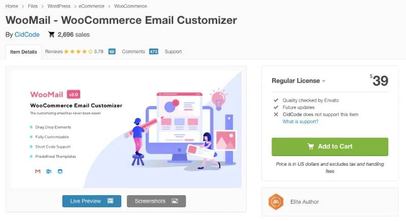 Wtyczka WooCommerce Email Customizer - Ceny WooMail