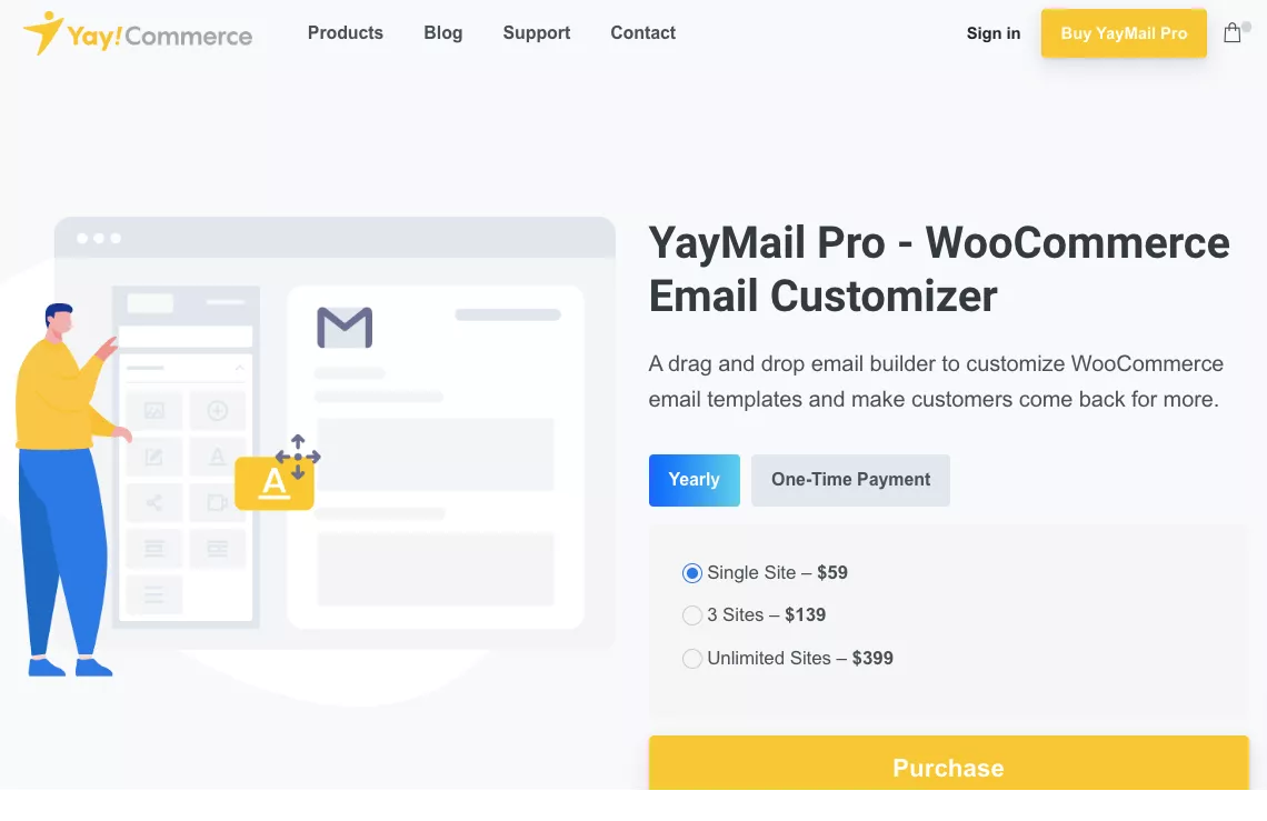 WooCommerce Email Customizer 플러그인 - YayMail 가격