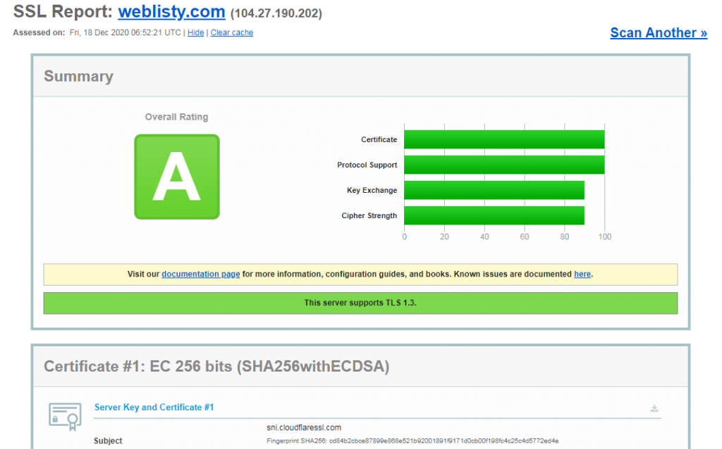 Como definir as configurações do Cloudflare no WordPress? 11 cloudflare ssl report How to Setup Cloudflare Settings on WordPress?