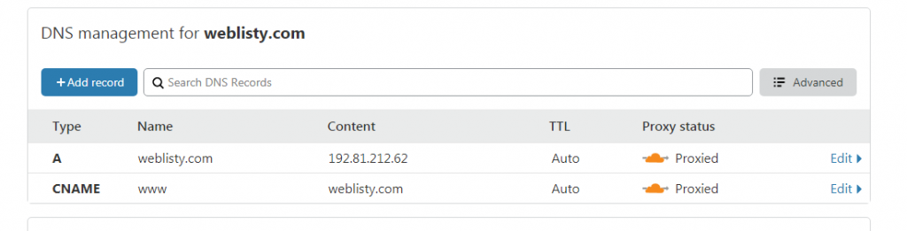Como definir as configurações do Cloudflare no WordPress? 3 cloudflare dns default How to Setup Cloudflare Settings on WordPress?