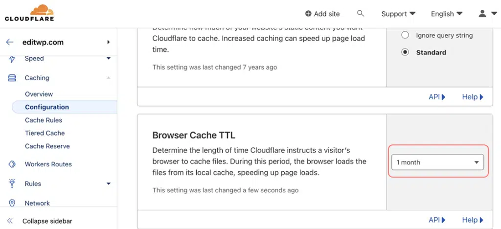 Como definir as configurações do Cloudflare no WordPress? 12 Caching Settings in Cloudflare