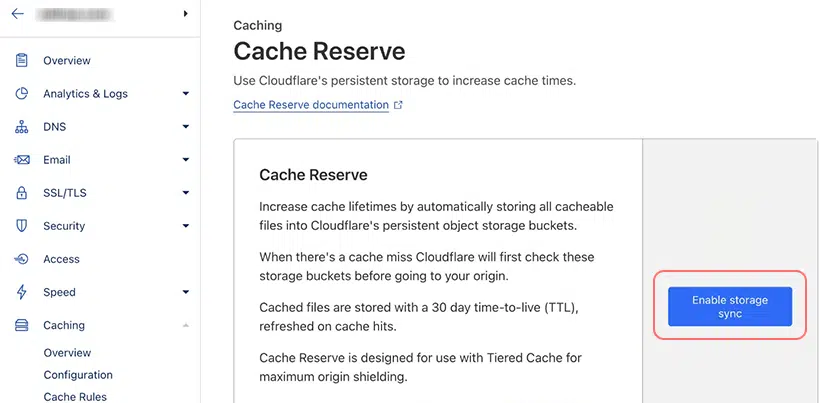 Como definir as configurações do Cloudflare no WordPress? 16 Cache Reserve Settings in Cloudflare