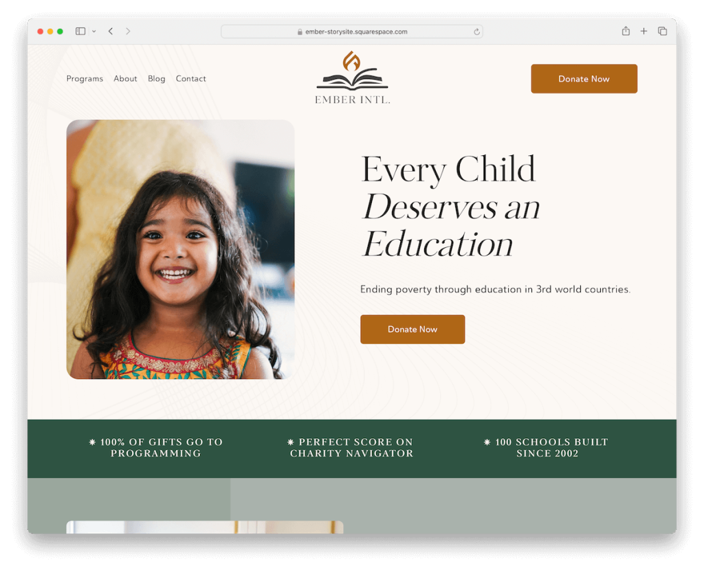 ember squarespace kar amacı gütmeyen şablon