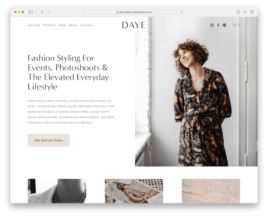 daye squarespace 헤어 살롱 템플릿