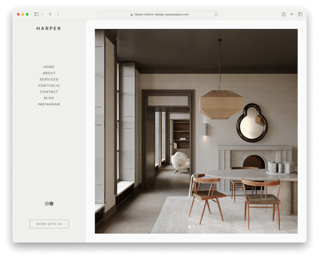 templat arsitek harper squarespace