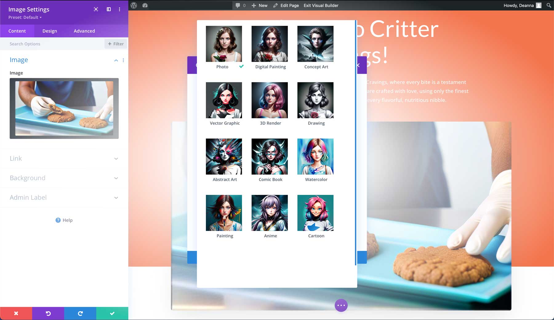 Divi AI 图像风格
