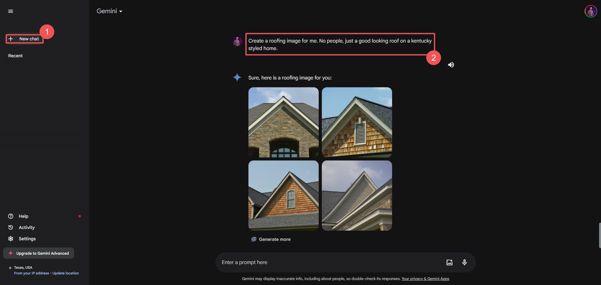 Créer des images avec Google Gemini – Étapes 1-2