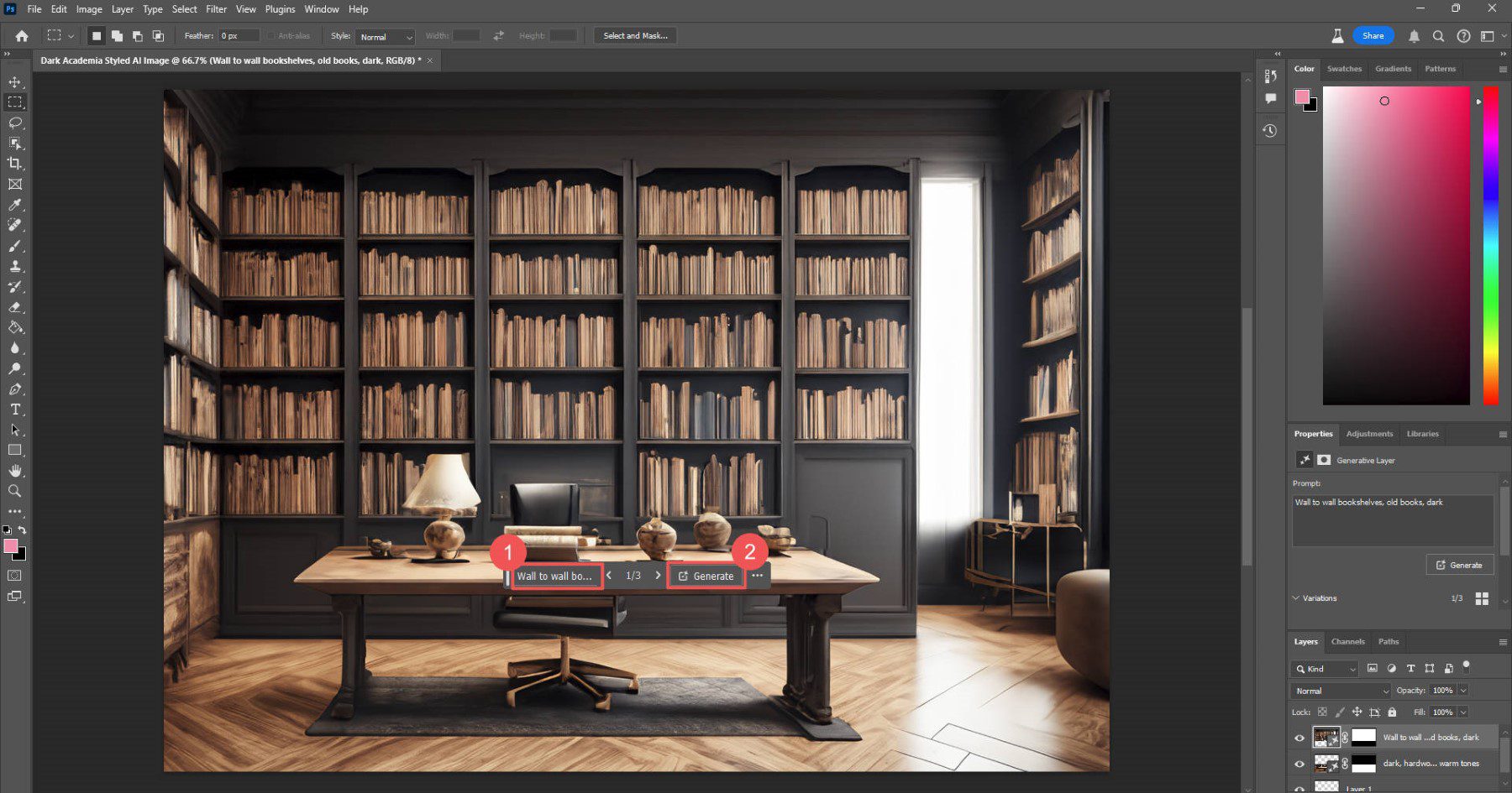 Photoshop Fireflies AI - Créer une image avec l'IA - Étapes 7 à 8