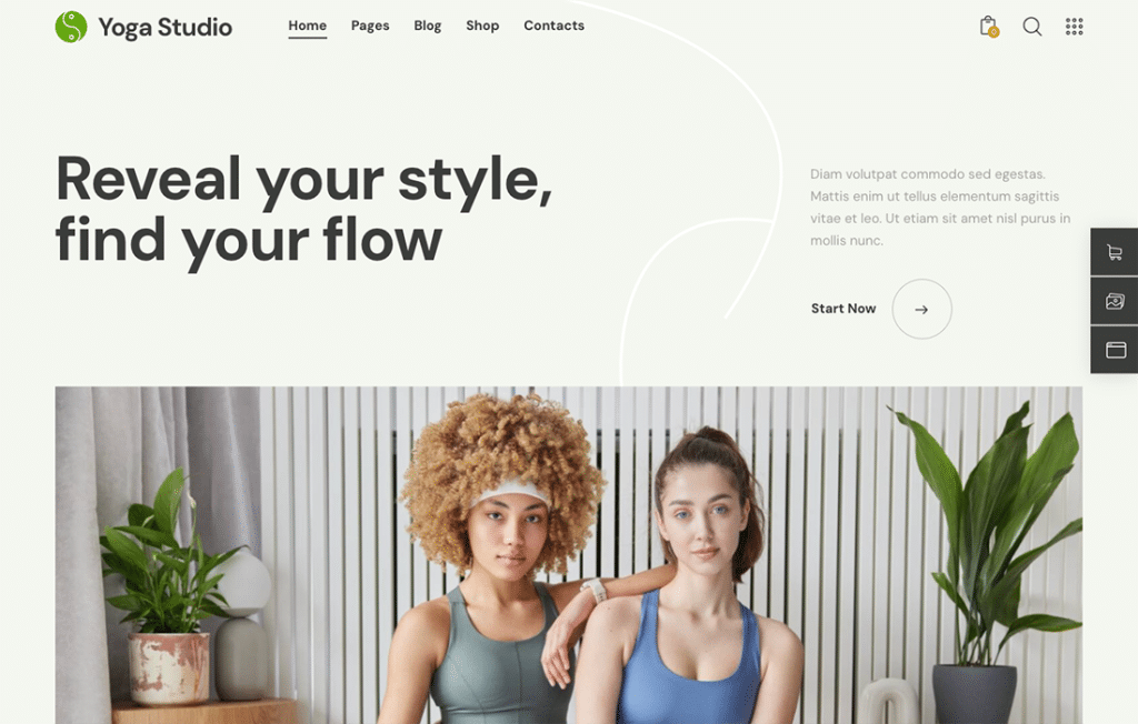 YogaStudio - Tema palestra e assistenza sanitaria