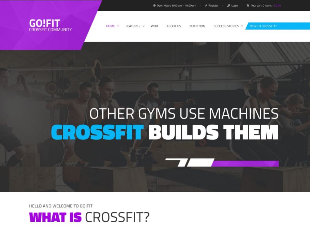 Vai in forma! | Tema WordPress per fitness, palestra e crossfit