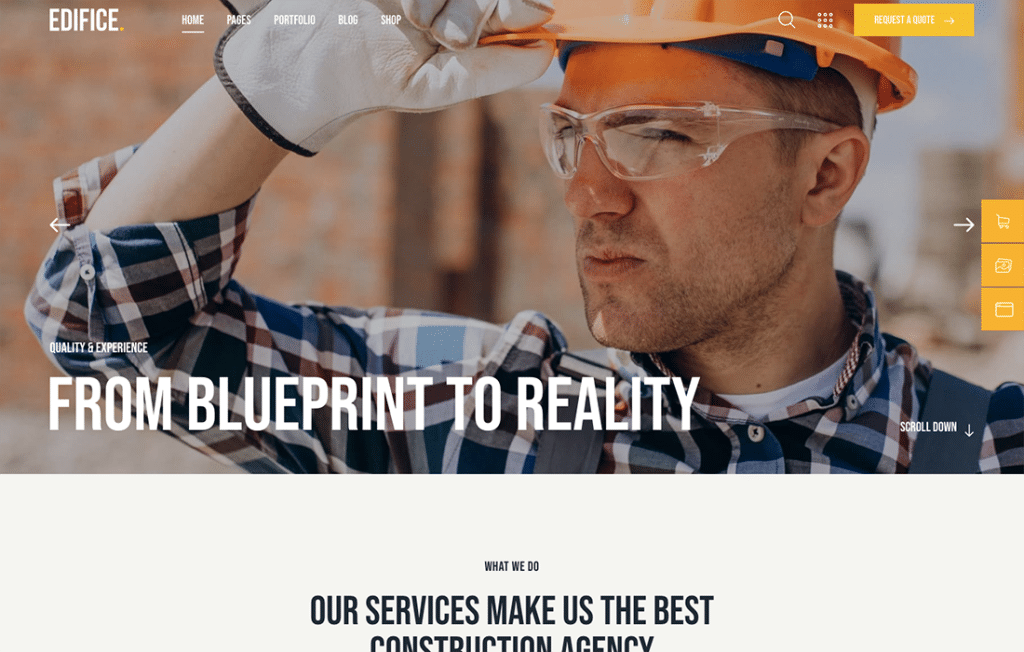 Edifice - Tema WordPress de construção e construção
