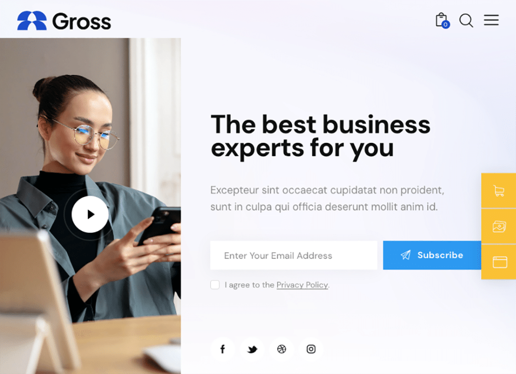 Gross - Tema WordPress per affari e consulenza
