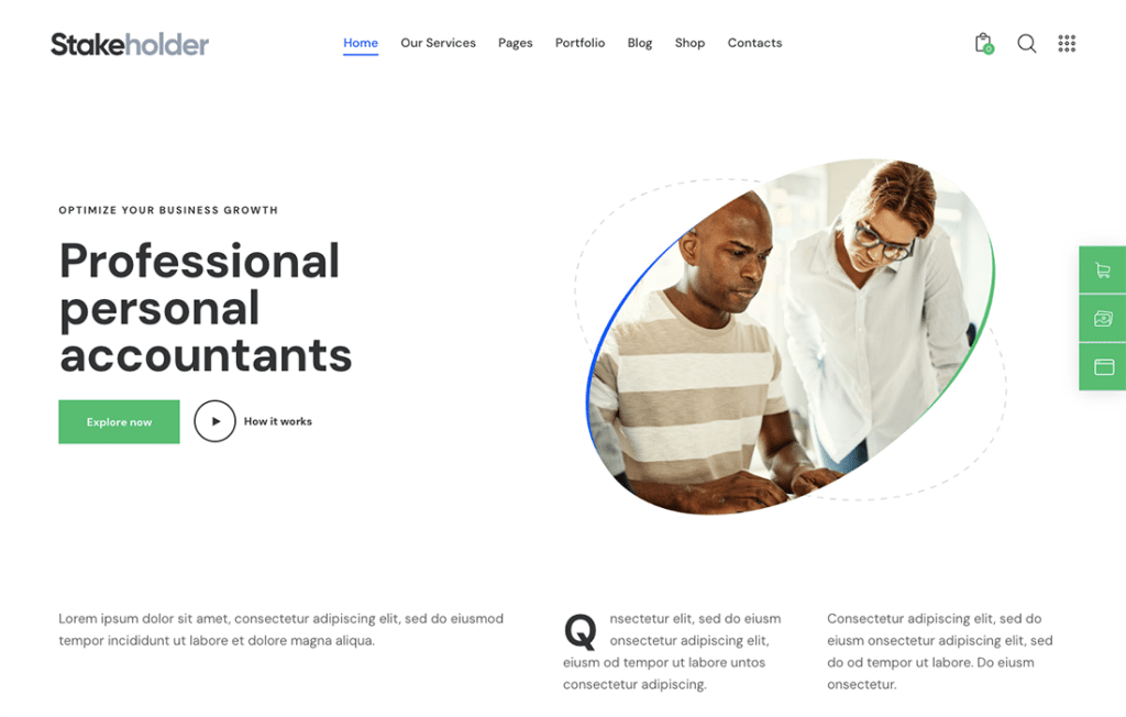 Stakeholder - Tema WordPress aziendale
