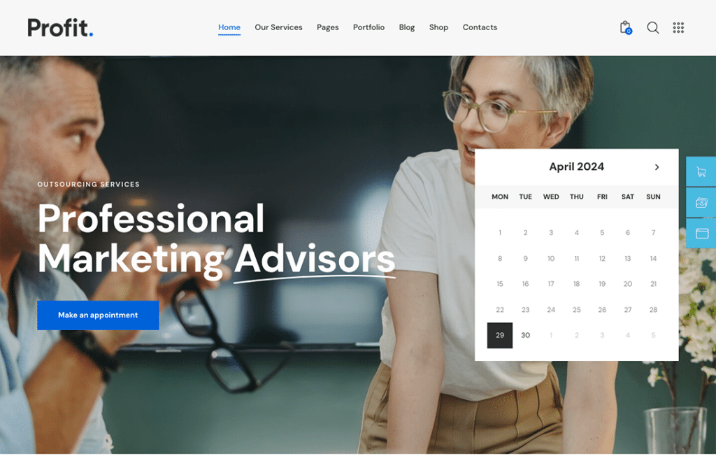 Profitto - Tema WordPress aziendale