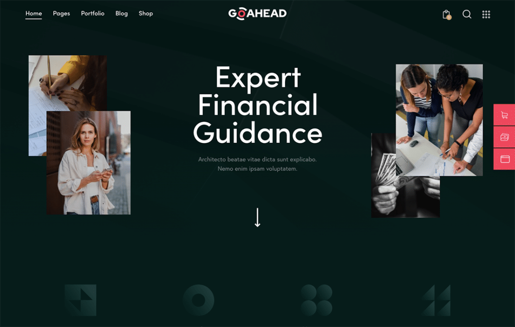 GoAhead: tema WordPress per l'avvio di un'azienda