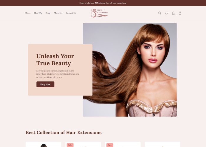 7 teme și șabloane WordPress pentru extensii de păr 1 Shop Mania Hair 1