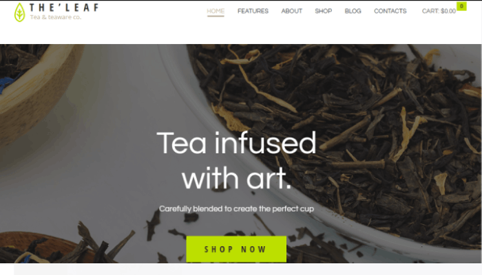 9 個最佳茶店 WordPress 主題和模板 9 New Project 6