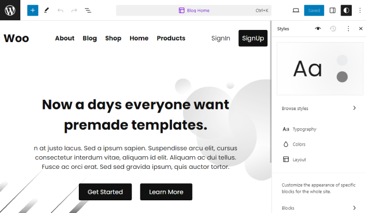 Como alterar a cor do texto em postagens ou páginas em 2024 15 Block Homepage