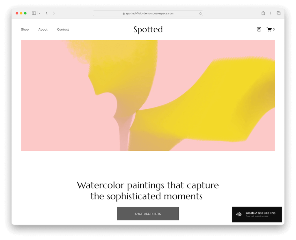 发现 squarespace 电子商务模板