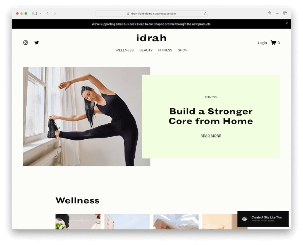 idrah squarespace 电子商务模板