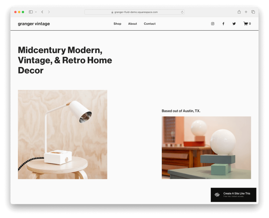 loja de modelos granger squarespace