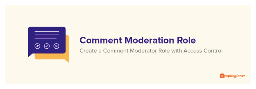 Rôle de modération des commentaires