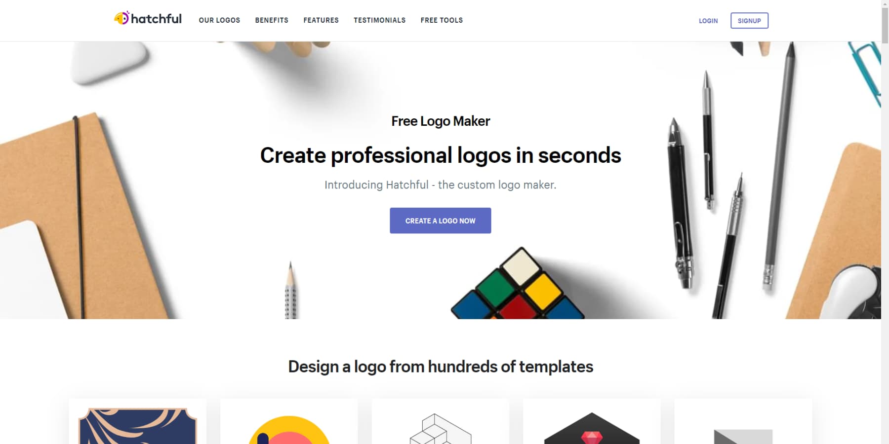 Uno screenshot del creatore di loghi di Shopify: Hatchful