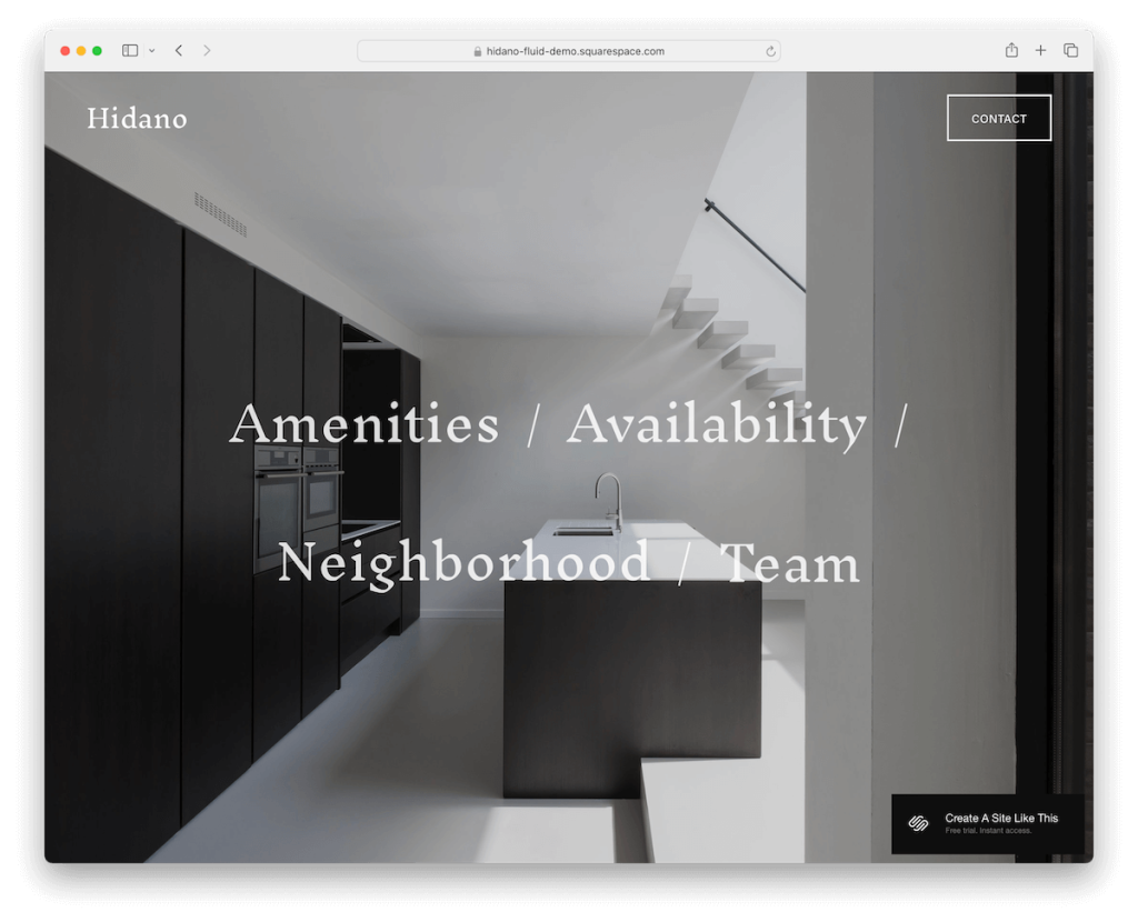 modello di casa vacanza hidano Squarespace